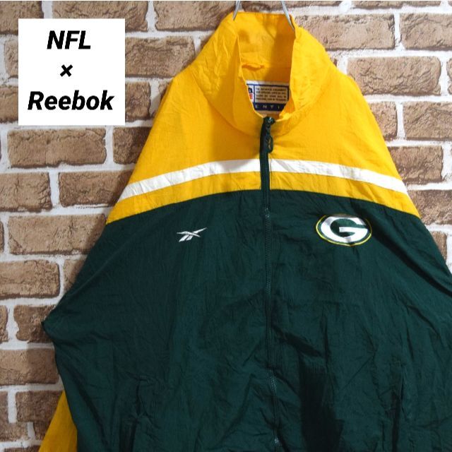 ジャケット/アウター 《リーボック×NFL》刺繍ロゴ 緑×黄 パッカーズ XL