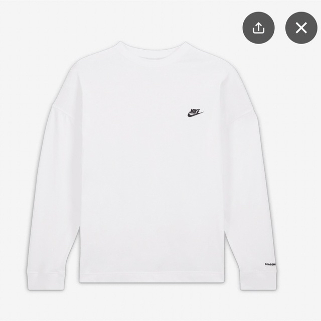 NIKE(ナイキ)のピースマイナスワン ピーエムオー x ナイキ LS Tシャツ ホワイト　S メンズのトップス(Tシャツ/カットソー(七分/長袖))の商品写真