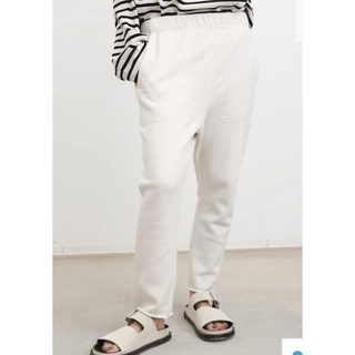 アパルトモンドゥーズィエムクラス(L'Appartement DEUXIEME CLASSE)の新品　Sarrouel Sweat Pants ホワイトD 36サイズ(サルエルパンツ)