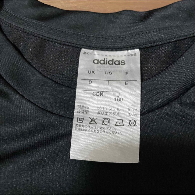 adidas(アディダス)の美品160 adidas tシャツ キッズ/ベビー/マタニティのキッズ服男の子用(90cm~)(Tシャツ/カットソー)の商品写真