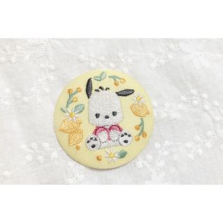 サンリオ(サンリオ)のサンリオ ポチャコ刺繍 缶バッチ 新品未使用♡(バッジ/ピンバッジ)