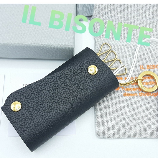 【新品】IL BISONTE　キーケース　黒