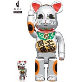 ベアブリック(BE@RBRICK)のBE@RBRICK 招き猫 開運・千万両 銀メッキ 100％ & 400％(キャラクターグッズ)