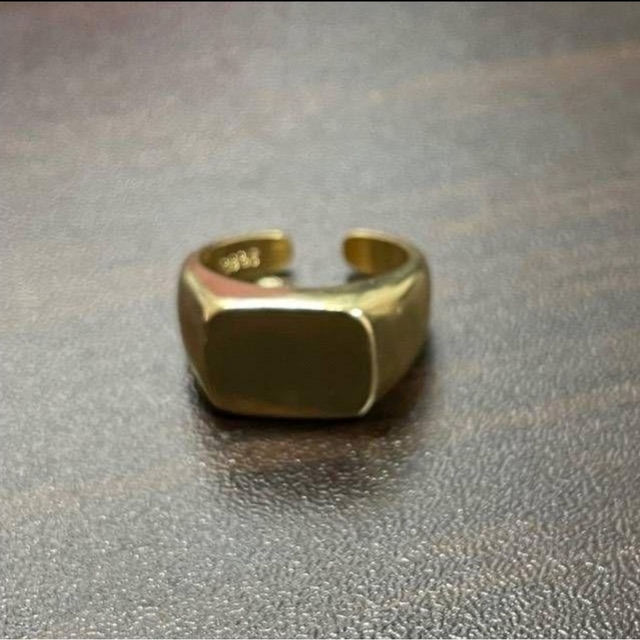 【SALE】リング　メンズ　指輪 ゴールド　シルバー925 金色 17号 レディースのアクセサリー(リング(指輪))の商品写真