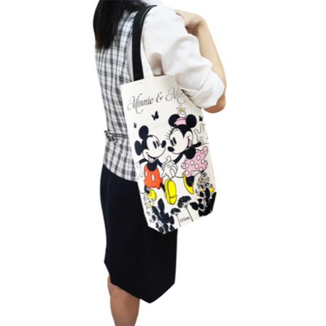 新品☆ミッキー&ミニー帆布トートバッグ レディースのバッグ(トートバッグ)の商品写真