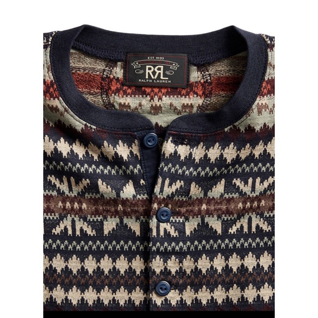 RRL(ダブルアールエル)の新品*RRL*フェア アイル ジャカード　 ヘンリーシャツ*S*ダブルアールエル メンズのトップス(Tシャツ/カットソー(七分/長袖))の商品写真