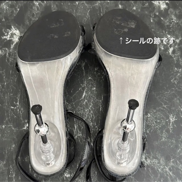 ハイヒール　ピンヒール　クリアソール　24.5〜25.0cm   黒 レディースの靴/シューズ(ハイヒール/パンプス)の商品写真