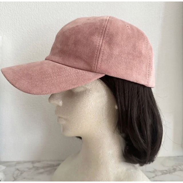レディース　キャップ　ピンク　スウェード レディースの帽子(キャップ)の商品写真