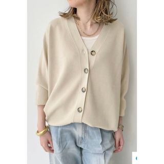 アパルトモンドゥーズィエムクラス(L'Appartement DEUXIEME CLASSE)の美品！L'Appartement Knit Cardigan ベージュ(カーディガン)