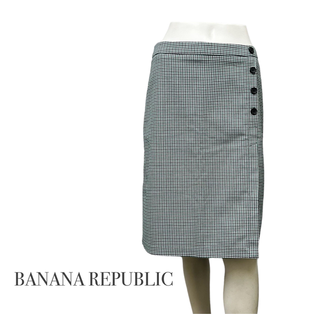 Banana Republic(バナナリパブリック)のペコ様専用！【バナナ・リパブリック】L　千鳥格子　膝丈スカート　タイトスカート レディースのスカート(ひざ丈スカート)の商品写真