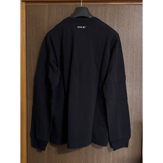 sacai(サカイ)の黒4新品 sacai サカイ メンズ ON & ON ロング Tシャツ ブラック メンズのトップス(スウェット)の商品写真