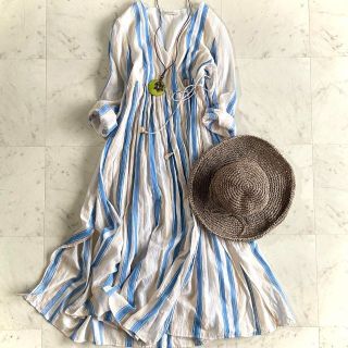 ne Quittez pas - 美品♪ヌキテパ ストライプ柄 カシュクール ...