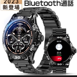 スマートウォッチ Bluetooth通話機能 丸型 1.39インチ 大画面(腕時計(デジタル))