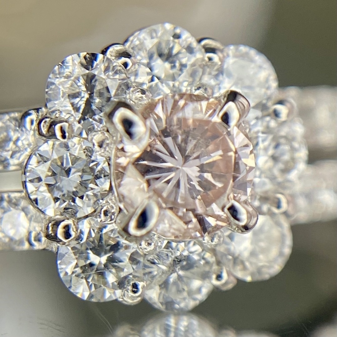 天然無処理 ピンクダイヤモンド 計0.501ct FLOP I-1 中宝研ソ