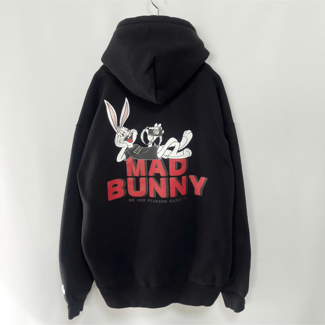 早者勝ち！ 【FR2】MAD 【RHUDE】メンズMサイズ♡オーバーサイズ♡パーカー♡スウェット  BUNNY／パーカー／(XL)／入手困難／黒／オーバーサイズ 新版