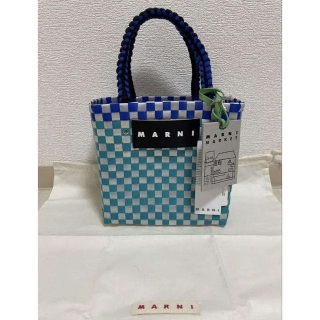 MARNI カゴバッグ(๑˃̵ᴗ˂̵)❤️ターコイズ　ブルー　カバン