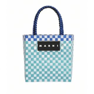 マルニ(Marni)の最終お値下げ❤️MARNI カゴバッグ❤️ターコイズ　ブルー　カバン(かごバッグ/ストローバッグ)