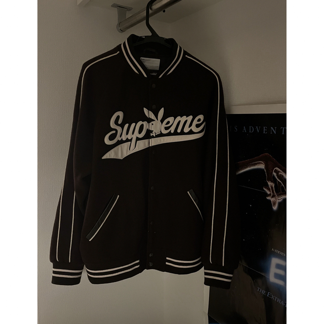 supreme playboy jacket brown