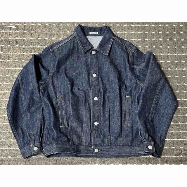 AURALEE WASHED HARD TWIST DENIM BLOUSON 格安人気 18144円 e-gaio.com.br