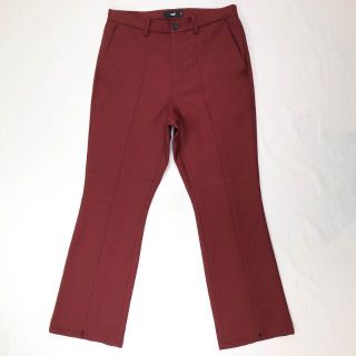 美品 HARE ツイルスリットフレアパンツ ブーツカット レッド M相当