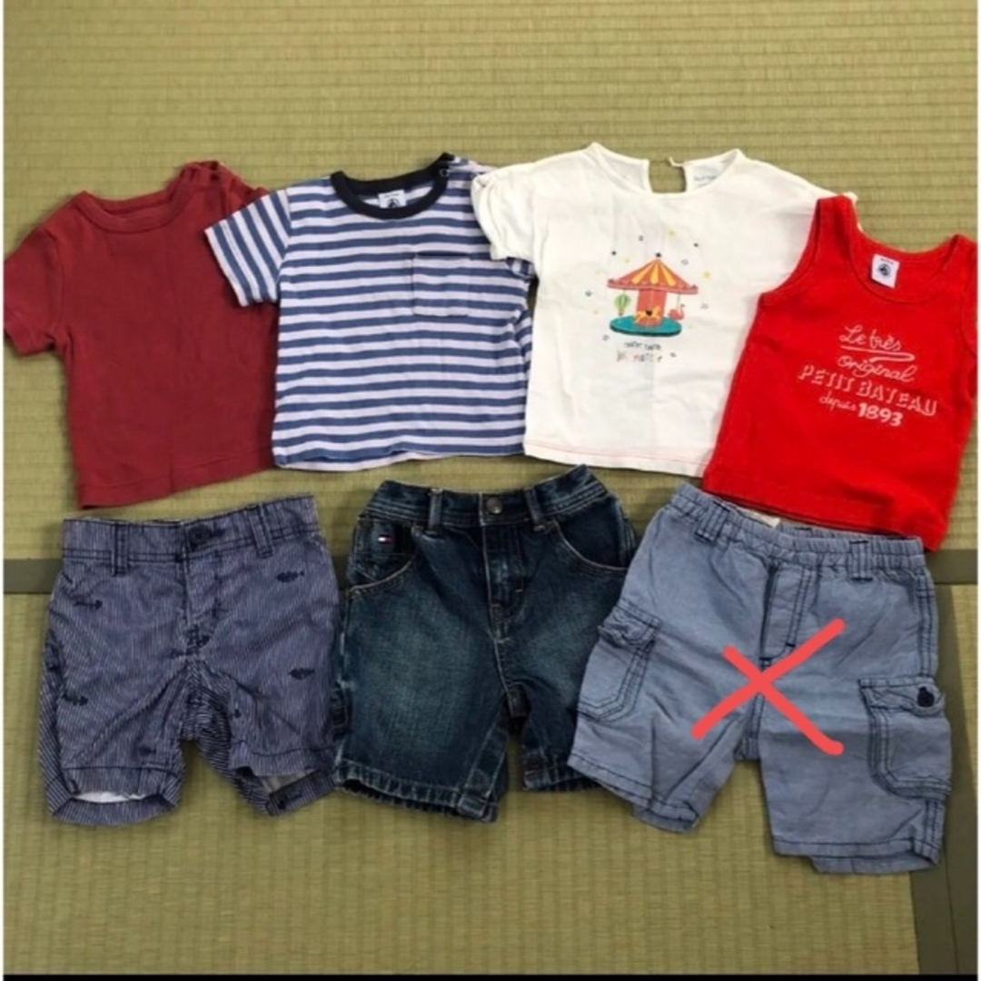 PETIT BATEAU(プチバトー)の男児まとめ売り　70 プチバトー　トミーヒルフィガー　TommyHILFIGER キッズ/ベビー/マタニティのベビー服(~85cm)(Ｔシャツ)の商品写真