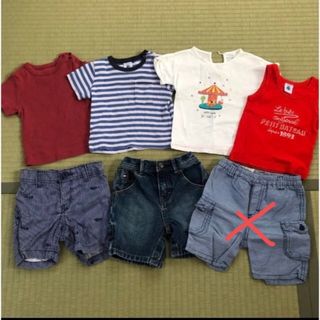 プチバトー(PETIT BATEAU)の男児まとめ売り　70 プチバトー　トミーヒルフィガー　TommyHILFIGER(Ｔシャツ)