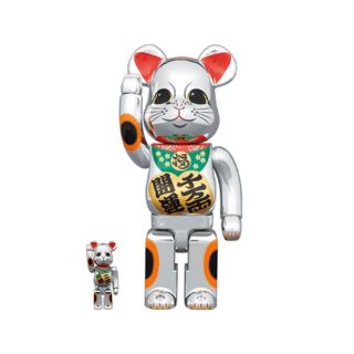 メディコムトイ(MEDICOM TOY)のBE@RBRICK 招き猫 開運・千万両 銀メッキ 100% & 400%(フィギュア)