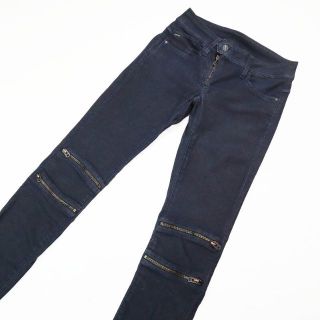 ジースター(G-STAR RAW)のジースターロウ ストレッチスキニージーンズ 濃紺バイカーデニム W26 M相当(デニム/ジーンズ)