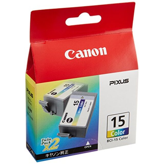 Canon 純正インクカートリッジ BCI-15 Color 3色カラー 2個パック BCI-15COLOR cm3dmju