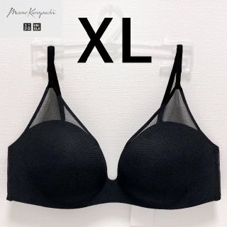 ユニクロ(UNIQLO)の１枚　ワイヤレスブラ　メッシュ　XL 黒 ブラック　ユニクロ マメ クロゴウチ(ブラ)