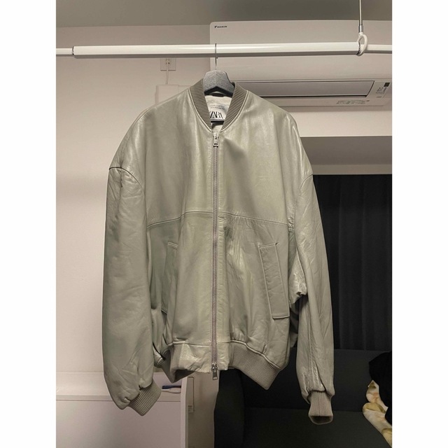 完売品 ZARA オーバーサイズ レザーボンバージャケット XL-