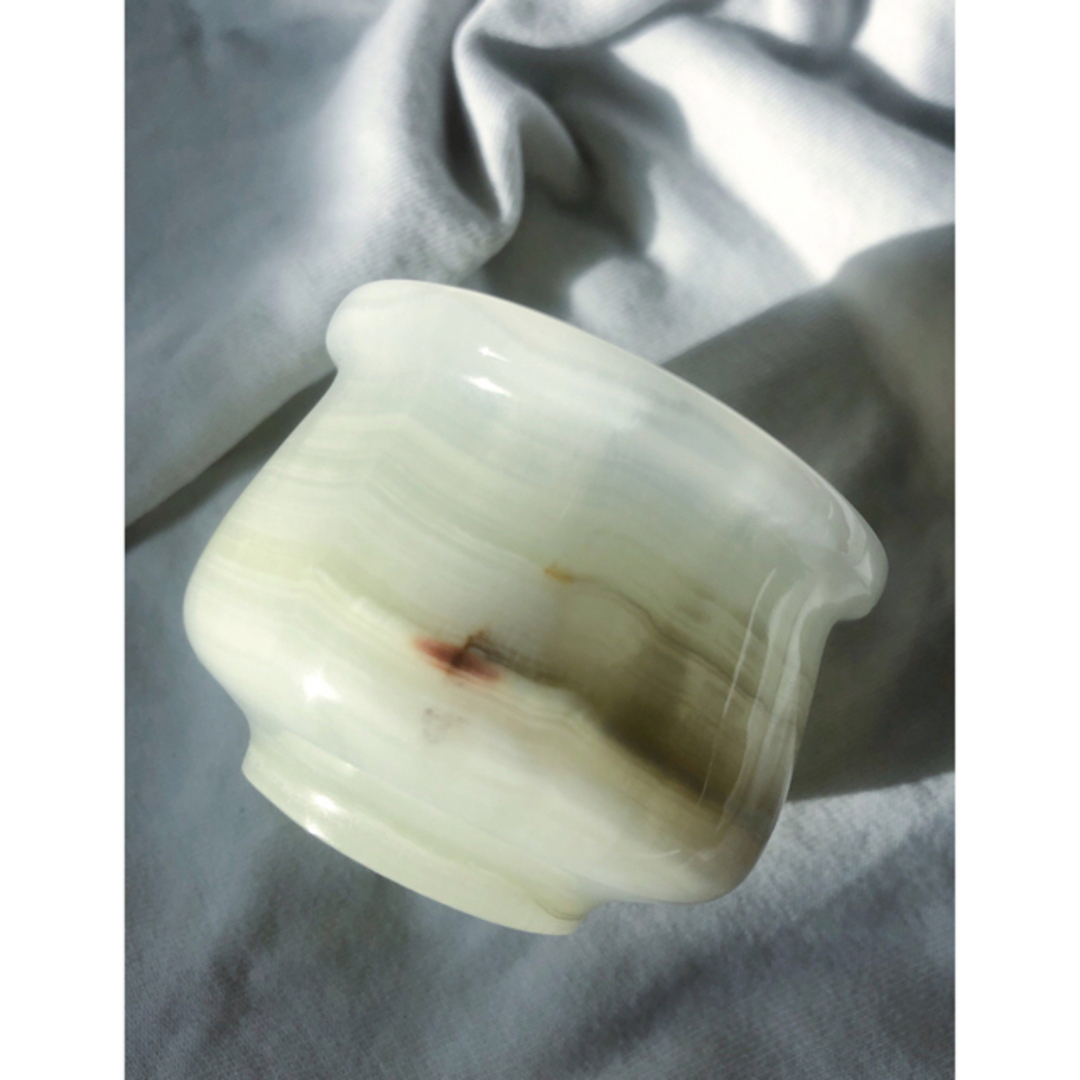 ACTUS(アクタス)の限定SALE🦢vintage onyx cup オニキス　グラス インテリア/住まい/日用品のインテリア小物(花瓶)の商品写真