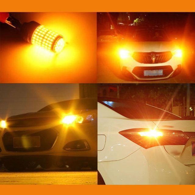 【2SET】オレンジ色 LED T20 7440 ウインカーバルブ ハイフラ抵抗 自動車/バイクの自動車(車体)の商品写真