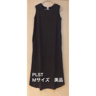 プラステ(PLST)の最終値下げ　PLST ノースリーブワンピース　ブラウン　中古(ロングワンピース/マキシワンピース)