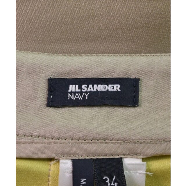 JIL SANDER NAVY ひざ丈スカート 34(XXS位) ゴールド 2