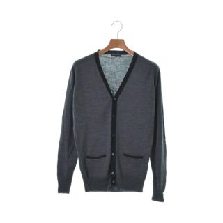 ジョンスメドレー(JOHN SMEDLEY)のJOHN SMEDLEY ジョンスメドレー カーディガン S グレーx黒 【古着】【中古】(カーディガン)