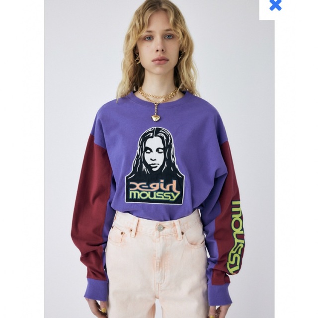 moussy(マウジー)のXG FACE LS Tシャツ  エックスガール レディースのトップス(Tシャツ(長袖/七分))の商品写真