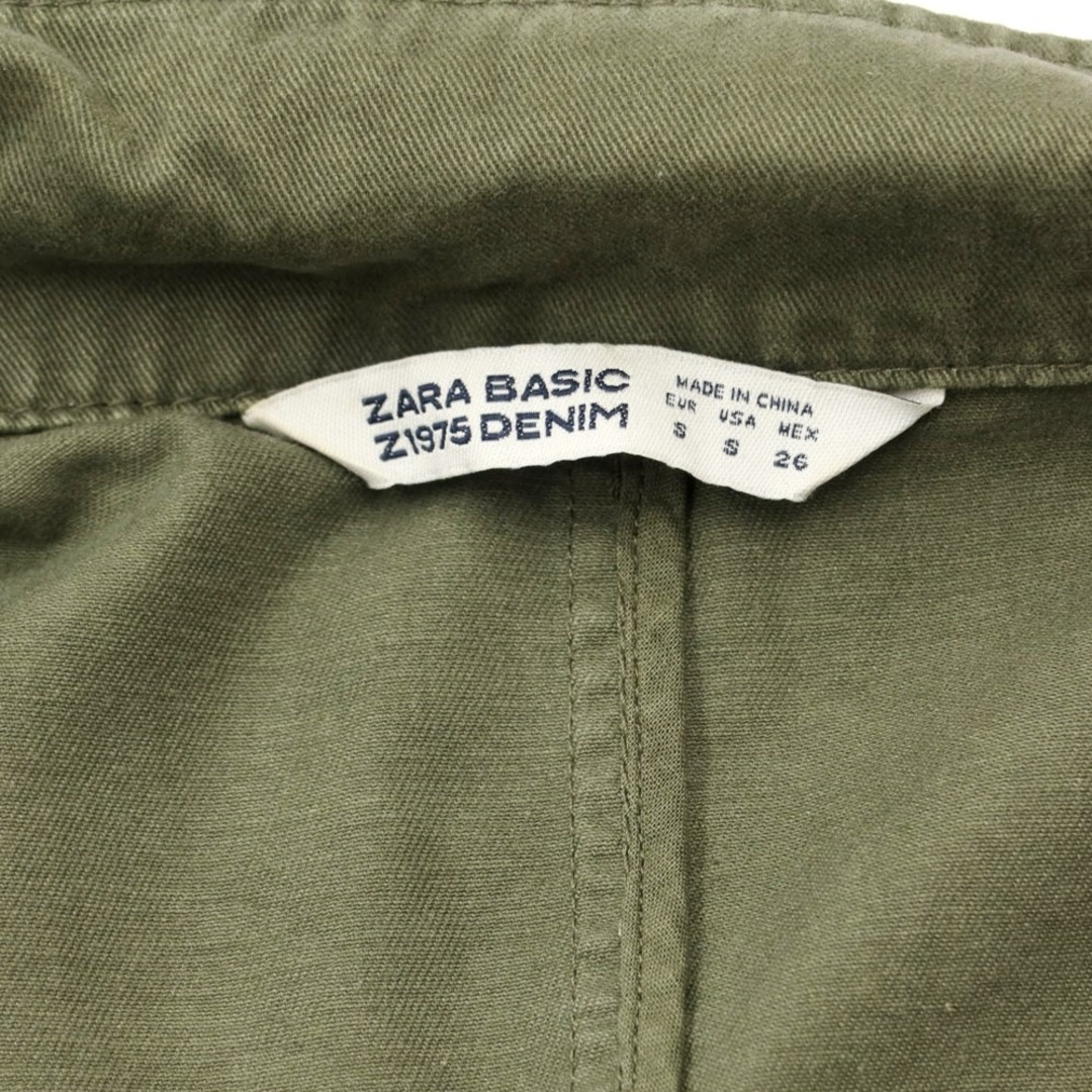 ZARA(ザラ)の【中古】ザラ ZARA コットン ミリタリージャケット ミリタリーグリーン【サイズS】【レディース】 レディースのジャケット/アウター(ミリタリージャケット)の商品写真