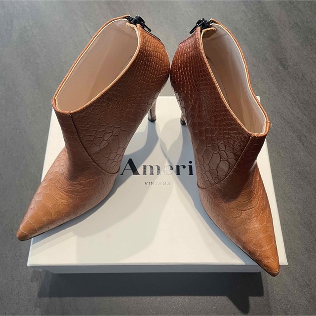 Ameri VINTAGE アメリヴィンテージ クロコ ショートブーツ キャメル レディースの靴/シューズ(ブーツ)の商品写真
