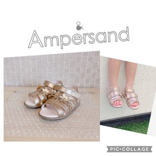 ampersand - ampersand 14cm 花モチーフ　サンダル