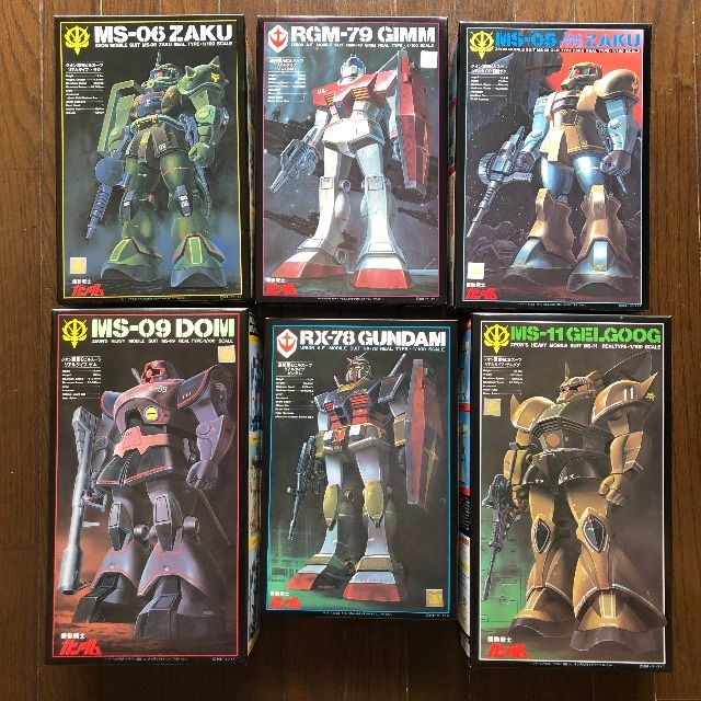 BANDAI - にふぇ　1/100 機動戦士ガンダム　リアルタイプ６種セット　旧キット