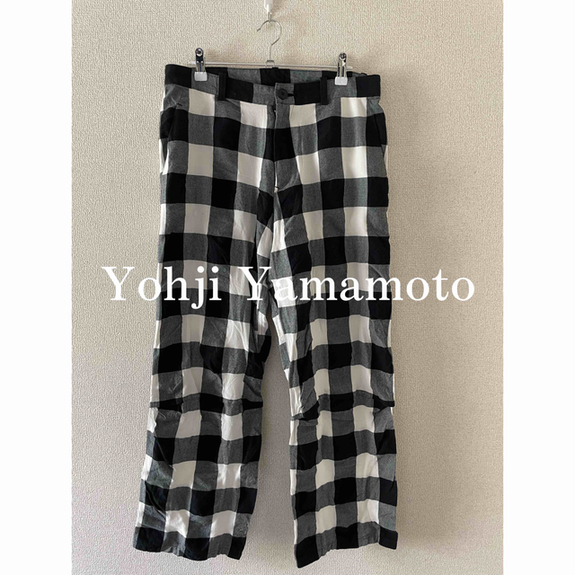 パンツY’s Yohji Yamamoto ヨウジヤマモト　チェックパンツ　スラックス