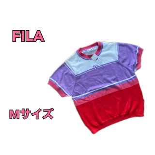 フィラ(FILA)の●新品 FILA 半袖ニットピンク Mサイズ●(ニット/セーター)