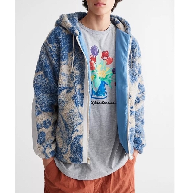 Urban Outfitters(アーバンアウトフィッターズ)のUSA仕入れ　新品　アーバンアウトフィッターズ　プラッシュフリースジャケット メンズのジャケット/アウター(ブルゾン)の商品写真