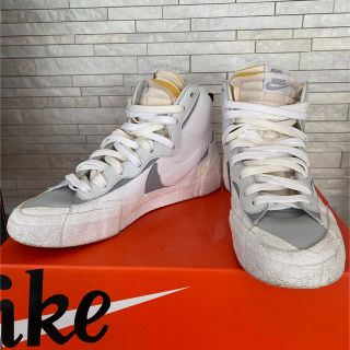 ナイキ(NIKE)のsacai × NIKE BLAZER MID WHITE WOLF GREY(スニーカー)