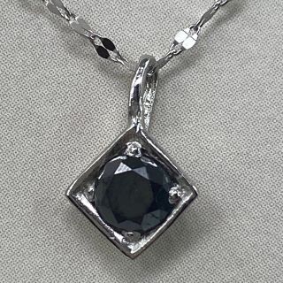 pt900 プラチナ 天然ブラックダイヤモンド0.31ct ペンダントネックレス