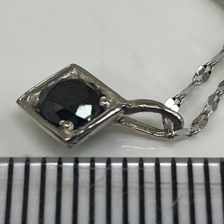 pt900 プラチナ 天然ブラックダイヤモンド0.31ct ペンダントネックレス