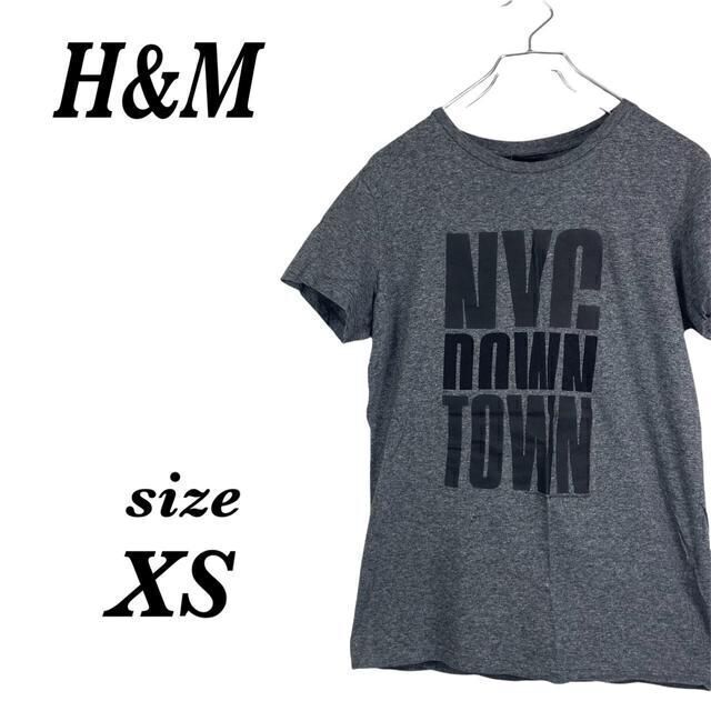 H&M(エイチアンドエム)のH&M エイチアンドエム　Tシャツ　プリントTシャツ　グレー メンズのトップス(Tシャツ/カットソー(半袖/袖なし))の商品写真