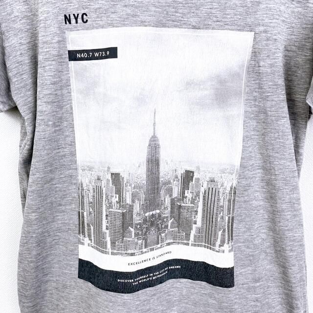 H&M(エイチアンドエム)のH&M エイチアンドエム　Tシャツ　プリントTシャツ　グレー メンズのトップス(Tシャツ/カットソー(半袖/袖なし))の商品写真