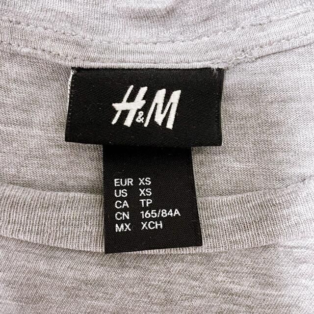 H&M(エイチアンドエム)のH&M エイチアンドエム　Tシャツ　プリントTシャツ　グレー メンズのトップス(Tシャツ/カットソー(半袖/袖なし))の商品写真